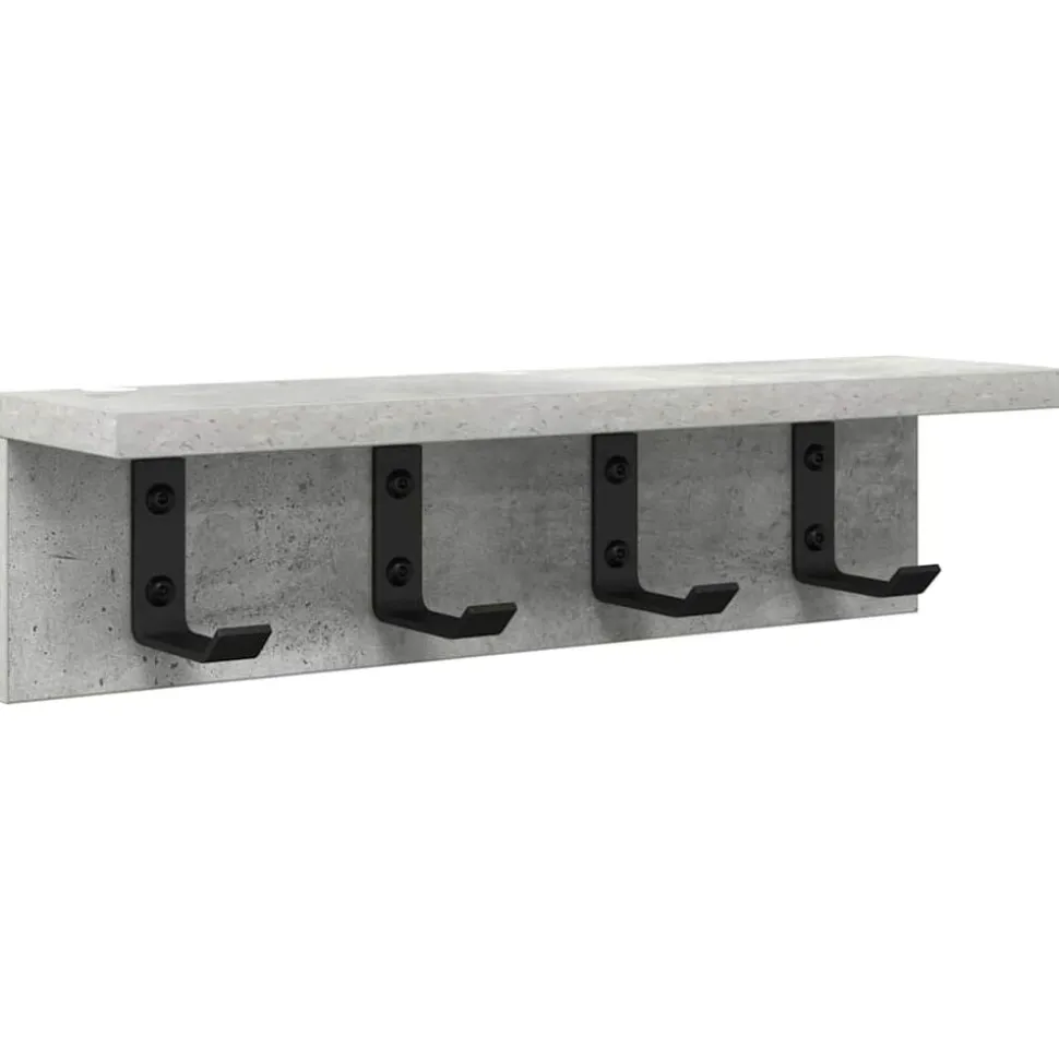 vidaXL Wandgemonteerde kapstok Beton Grijs 40 x 10,5 x 10,5 cm