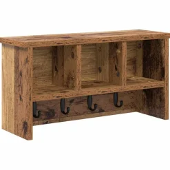 vidaXL Wandgemonteerde kapstok Oudhout 50 x 16 x 26 cm Bewerkt hout