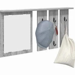 vidaXL Wandgemonteerde kapstok met plank Grijs sonoma 85 x 10 x 45 cm