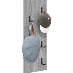 vidaXL Wandgemonteerde kapstok Grijs Sonoma 30 x 1,5 x 80 cm