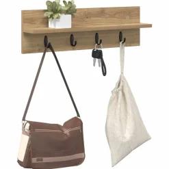 vidaXL Wandgemonteerde kapstok Artisan Eiken 60 x 10,5 x 18 cm