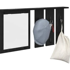 vidaXL Wandgemonteerde kapstok met plank Zwart eiken 85 x 10 x 45 cm