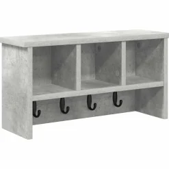 vidaXL Wandgemonteerde kapstok met plank Beton Grijs 50 x 16 x 26 cm