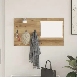 vidaXL Wandgemonteerde kapstok met plank Artisan Eiken 90 x 10 x 50 cm