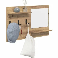 vidaXL Wandgemonteerde kapstok met plank Artisan Eiken 90 x 10 x 50 cm