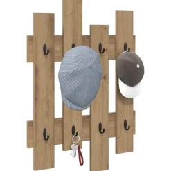vidaXL Wandgemonteerde kapstok met opslag Artisan Eiken 60 x 3 x 82 cm