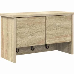 vidaXL Wandgemonteerde kapstok met plank Sonoma Eiken 50 x 20 x 30 cm