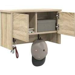 vidaXL Wandgemonteerde kapstok met plank Sonoma Eiken 50 x 20 x 30 cm