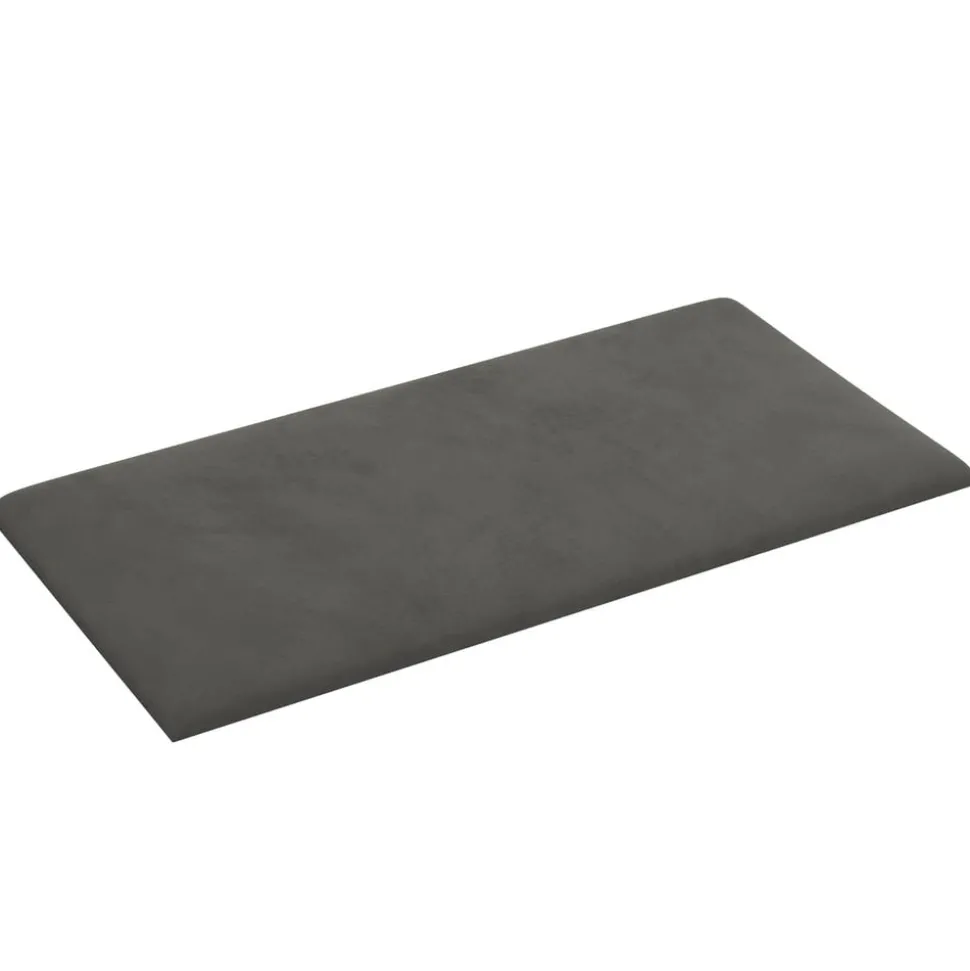 vidaXL Wandhoofdbord 12 pcs Donkergrijs 30 x 15 cm Fluweel