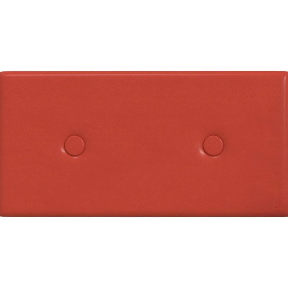 vidaXL Wandhoofdbord 12 pcs Rood 30 x 15 cm Nep Leer
