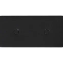 vidaXL Wandhoofdbord 12 pcs Zwart 30 x 15 cm Nep Leer