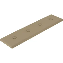 vidaXL Wandhoofdbord 12 pcs Cappuccino 60 x 15 cm Nep Leer