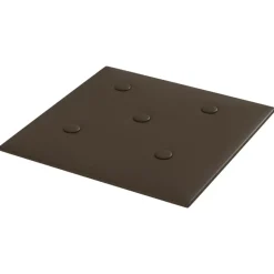 vidaXL Wandhoofdbord 12 pcs Bruin 30 x 30 cm Nep Leer