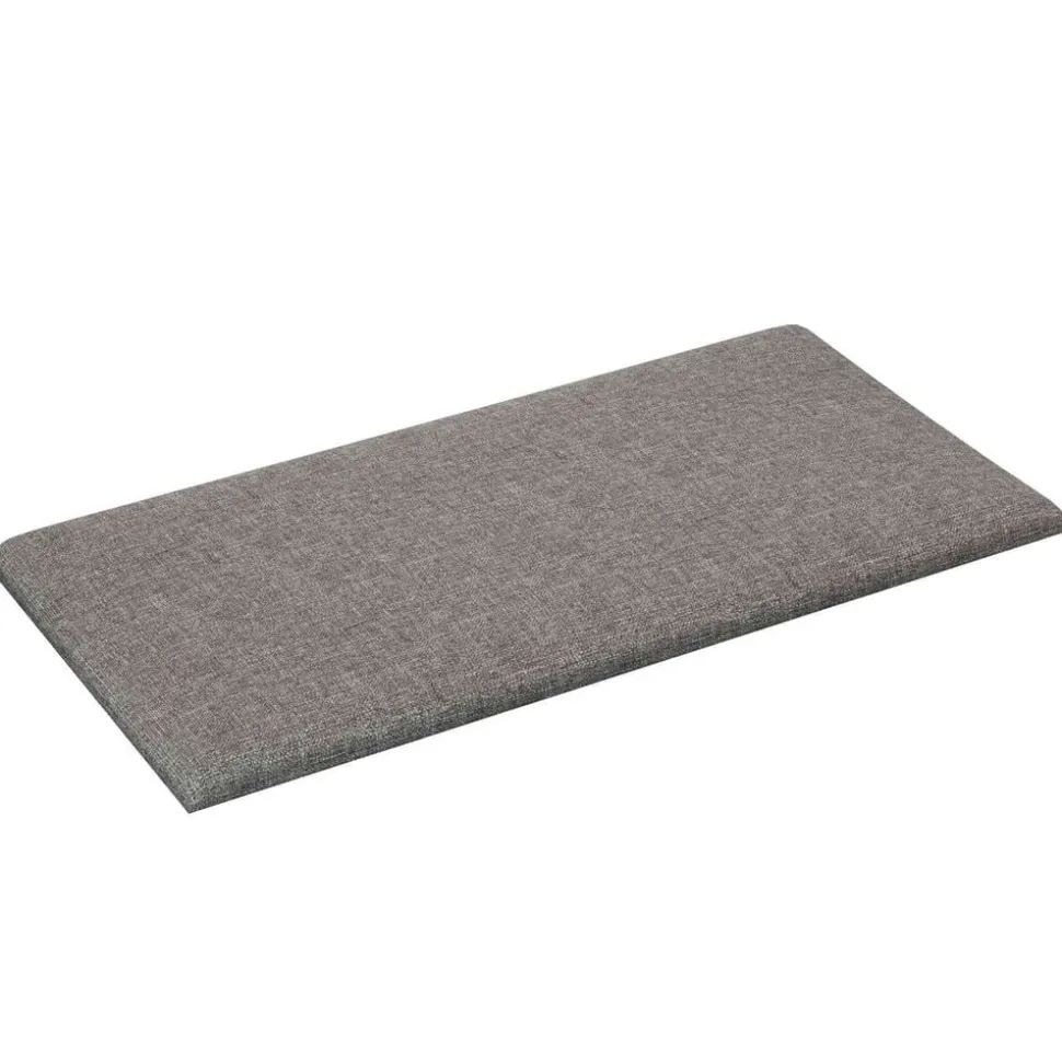 vidaXL Wandhoofdbord 12 pcs Lichtgrijs 30 x 15 cm Stof