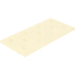 vidaXL Wandhoofdbord 12 pcs Crème 60 x 30 cm Nep Leer
