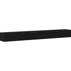 vidaXL Wandkast 2 pcs Zwart Eiken 102 x 30 x 20 cm Bewerkt hout