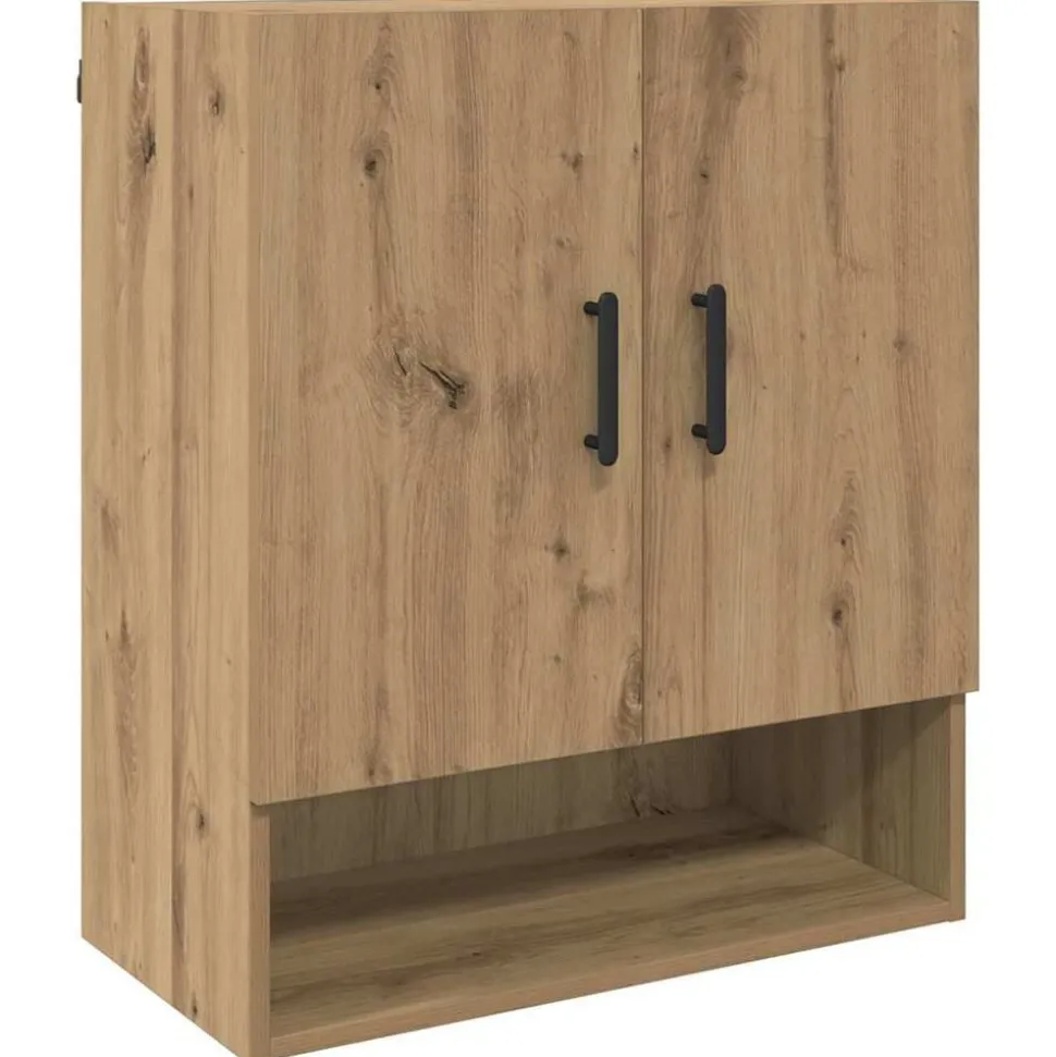 vidaXL Wandkast Artisan Eiken 60 x 31 x 70 cm Bewerkt hout