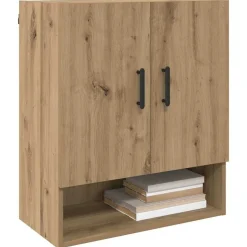 vidaXL Wandkast Artisan Eiken 60 x 31 x 70 cm Bewerkt hout