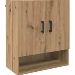 vidaXL Wandkast artisanaal eikenkleurig 60 x 31 x 70 cm Bewerkt hout