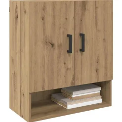 vidaXL Wandkast artisanaal eikenkleurig 60 x 31 x 70 cm Bewerkt hout