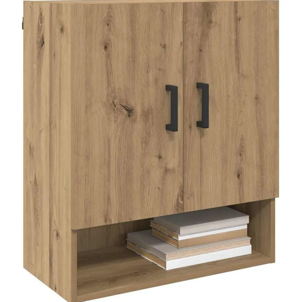vidaXL Wandkast artisanaal eikenkleurig 60 x 31 x 70 cm Bewerkt hout