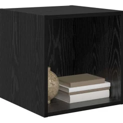 vidaXL Wandkast met plank Zwart Eiken 37 x 37 x 37 cm Bewerkt hout