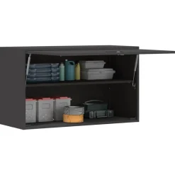 vidaXL Wandkast voor Garage Zwart 90 x 40 x 53 cm Poedercoating staal