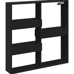 vidaXL Wandkast 80x15x80 cm bewerkt hout zwart