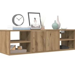 vidaXL Wandkast 101x30x29 cm bewerkt hout artisanaal eikenkleurig