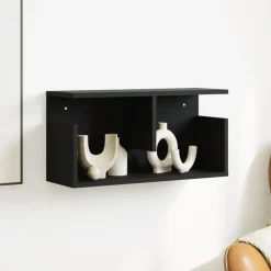 vidaXL Wandkast 60x20x30 cm bewerkt hout zwart