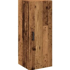 vidaXL Wandkast 34,5x34x90 cm bewerkt hout oud houtkleur