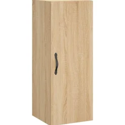vidaXL Wandkast 34,5x34x90 cm bewerkt hout sonoma eikenkleurig