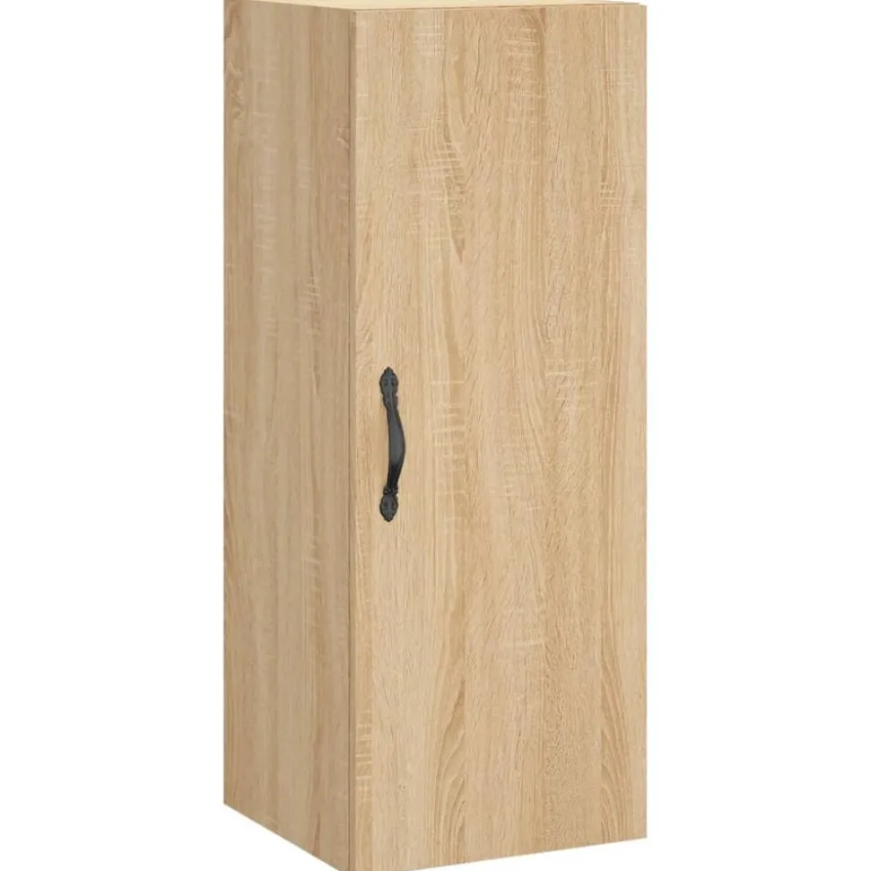 vidaXL Wandkast 34,5x34x90 cm bewerkt hout sonoma eikenkleurig