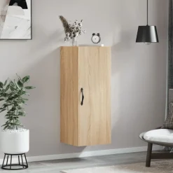 vidaXL Wandkast 34,5x34x90 cm bewerkt hout sonoma eikenkleurig