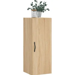 vidaXL Wandkast 34,5x34x90 cm bewerkt hout sonoma eikenkleurig