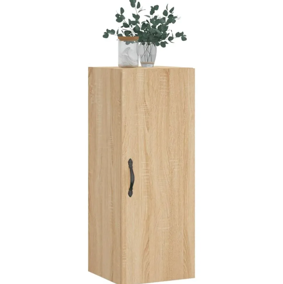 vidaXL Wandkast 34,5x34x90 cm bewerkt hout sonoma eikenkleurig