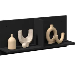 vidaXL Wandkast 70x16,5x30 cm bewerkt hout zwart