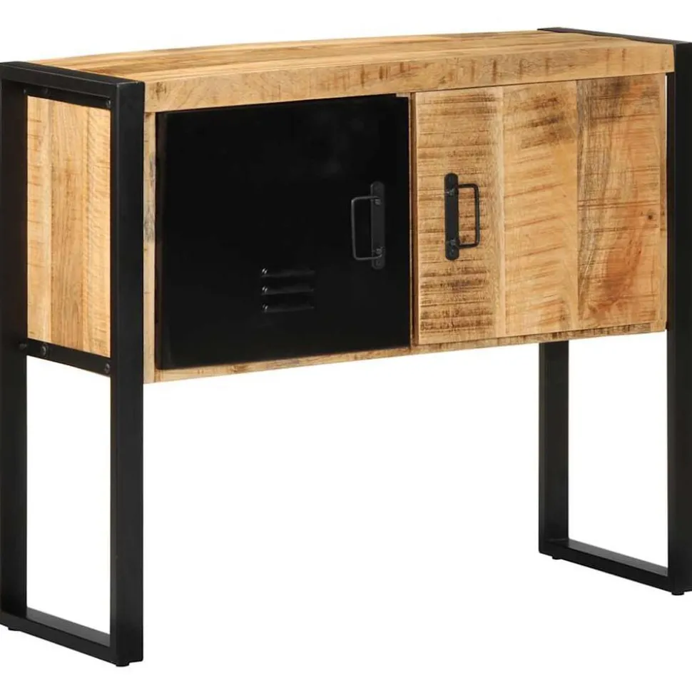 vidaXL Wandkast 90x35x75 cm massief ruw mangohout