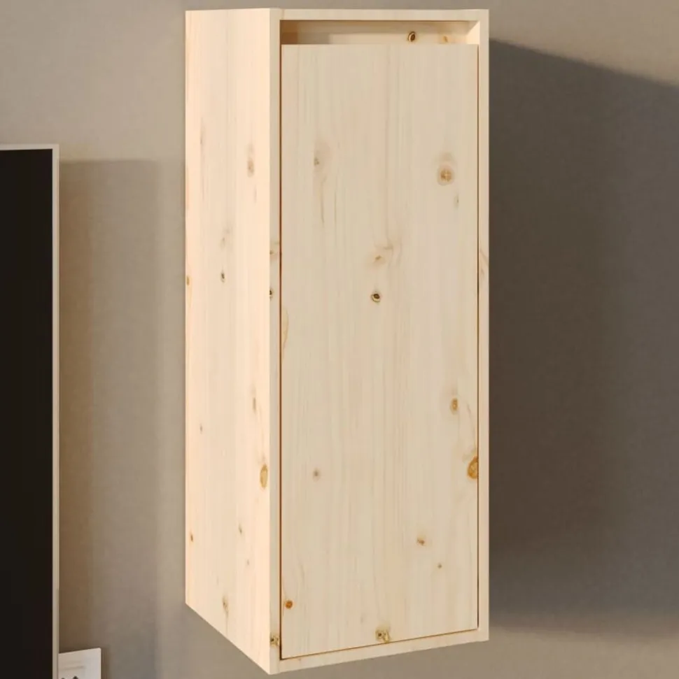 vidaXL Wandkast 30x30x80 cm massief grenenhout