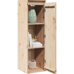 vidaXL Wandkast 30x30x100 cm massief grenenhout