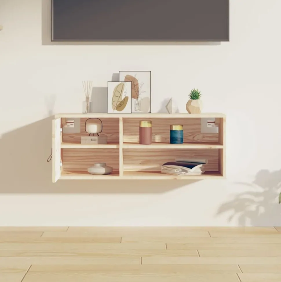 vidaXL Wandkast 80x30x30 cm massief grenenhout