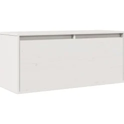 vidaXL Wandkast 80x30x35 cm massief grenenhout wit