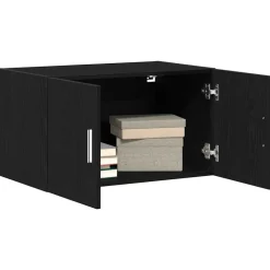 vidaXL Wandkast Zwart eiken 70 x 42.5 x 40 cm Bewerkt hout