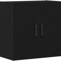 vidaXL Wandkast Zwart Eiken 60 x 31 x 60 cm Bewerkt hout