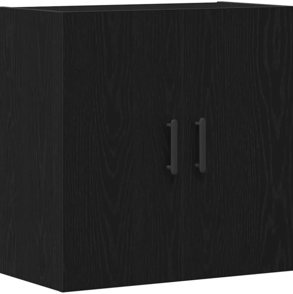 vidaXL Wandkast Zwart Eiken 60 x 31 x 60 cm Bewerkt hout