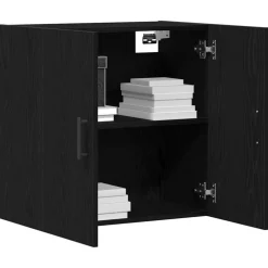 vidaXL Wandkast Zwart Eiken 60 x 31 x 60 cm Bewerkt hout
