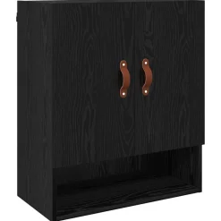 vidaXL Wandkast Zwart eiken 60 x 31 x 70 cm Bewerkt hout