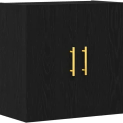 vidaXL Wandkast Zwart Eiken 60 x 31 x 70 cm Bewerkt hout