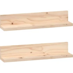 vidaXL Wandkasten 2 st 50x11x9 cm massief grenenhout