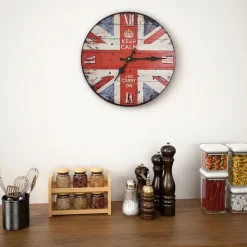 vidaXL Wandklok vintage stijl 30 cm UK